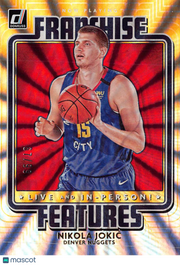 2020 Panini Donruss Franchise Features Nikola Jokić Red Laser /99 #8 Nuggets