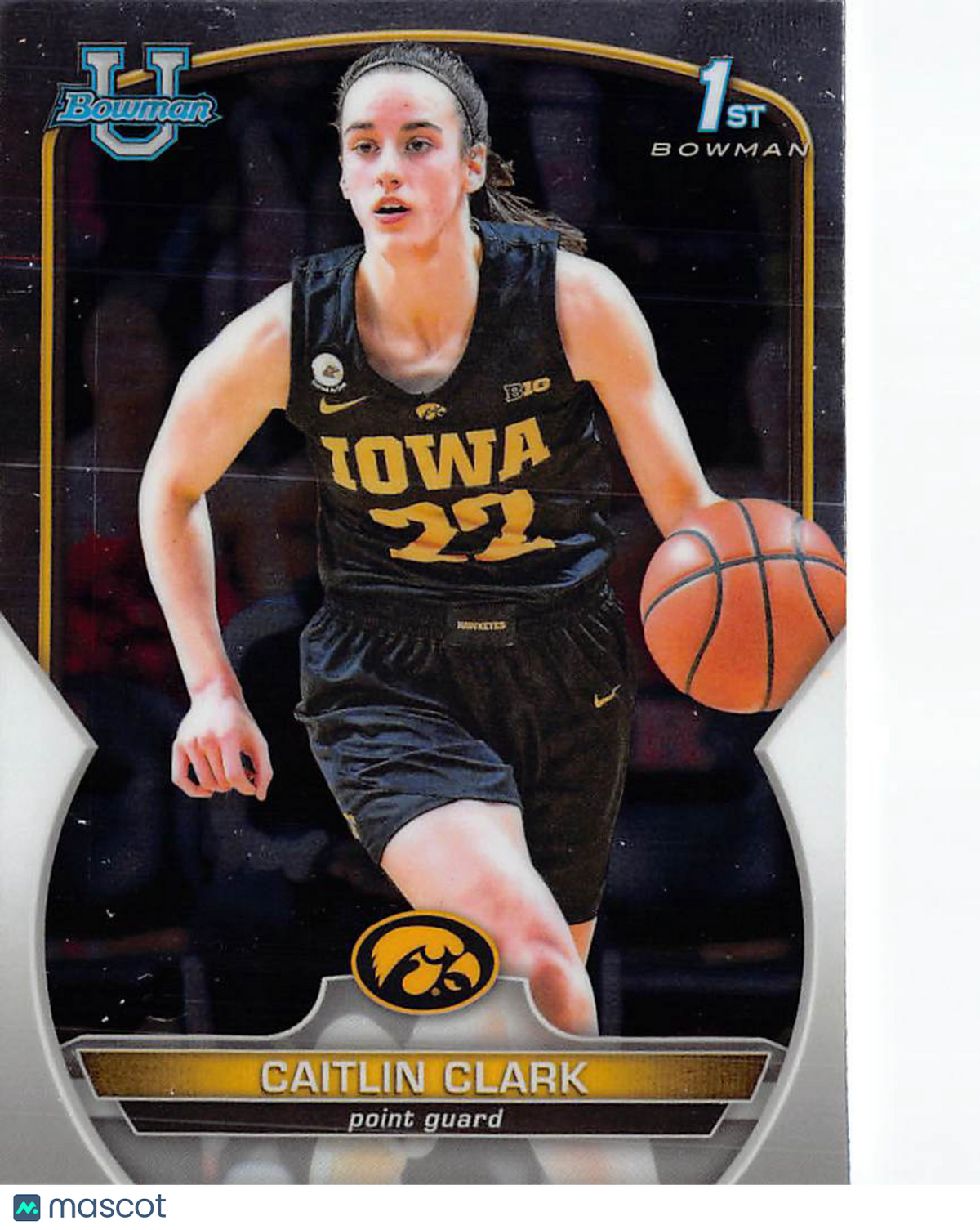 2023-24 Bowman University Caitlin Clark Rookie #50 Iowa Hawkeyes