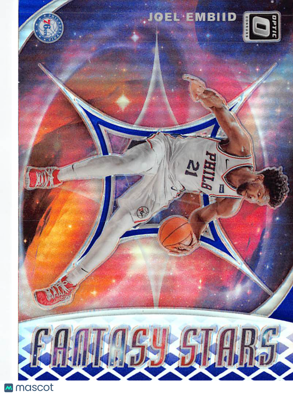 2019-20 Panini Donruss Optic Joel Embiid Holo Fantasy Stars #3 76ers
