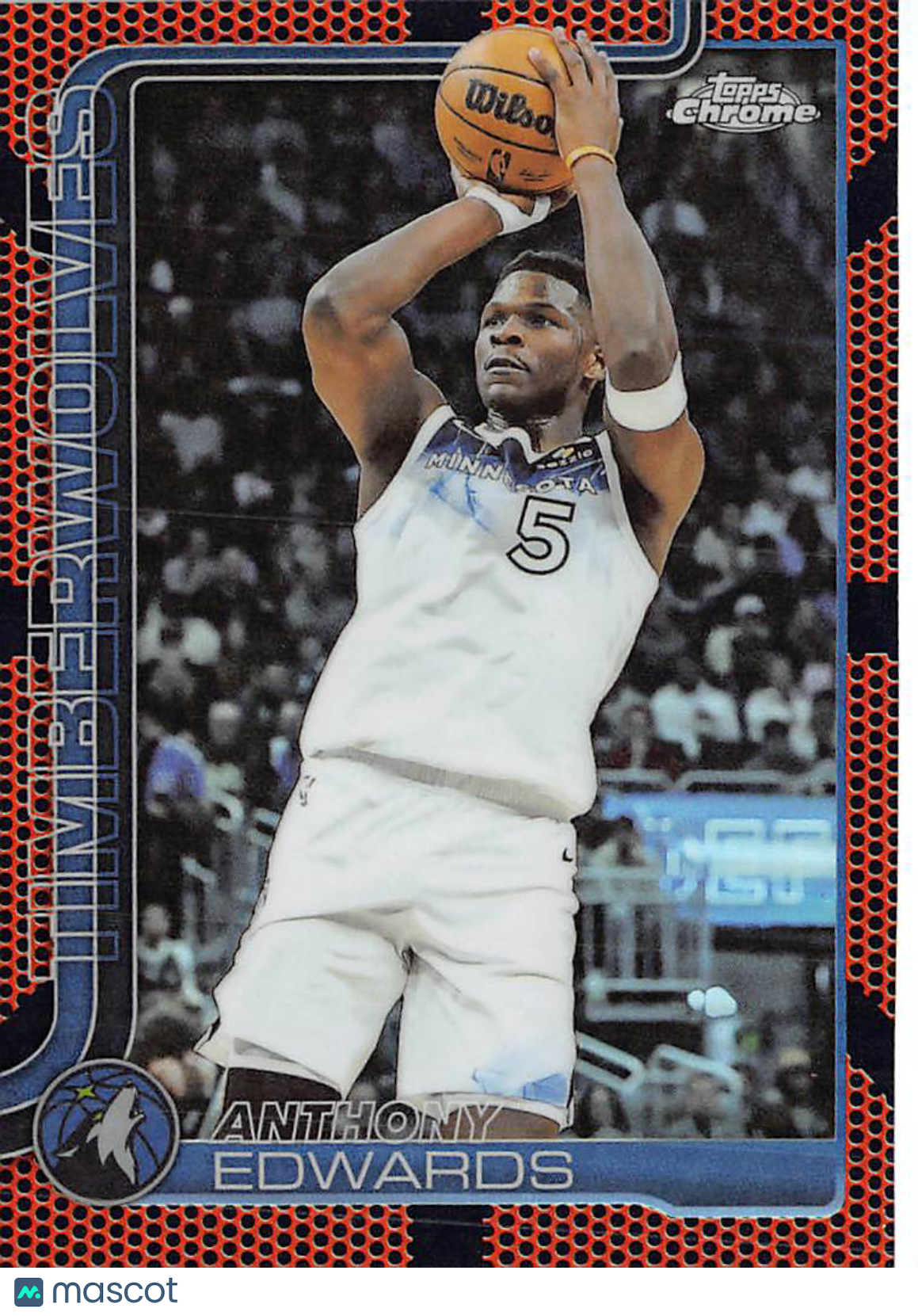2025-26 Topps Chrome Anthony Edwards Basketball Refractor #151 Timberwolves