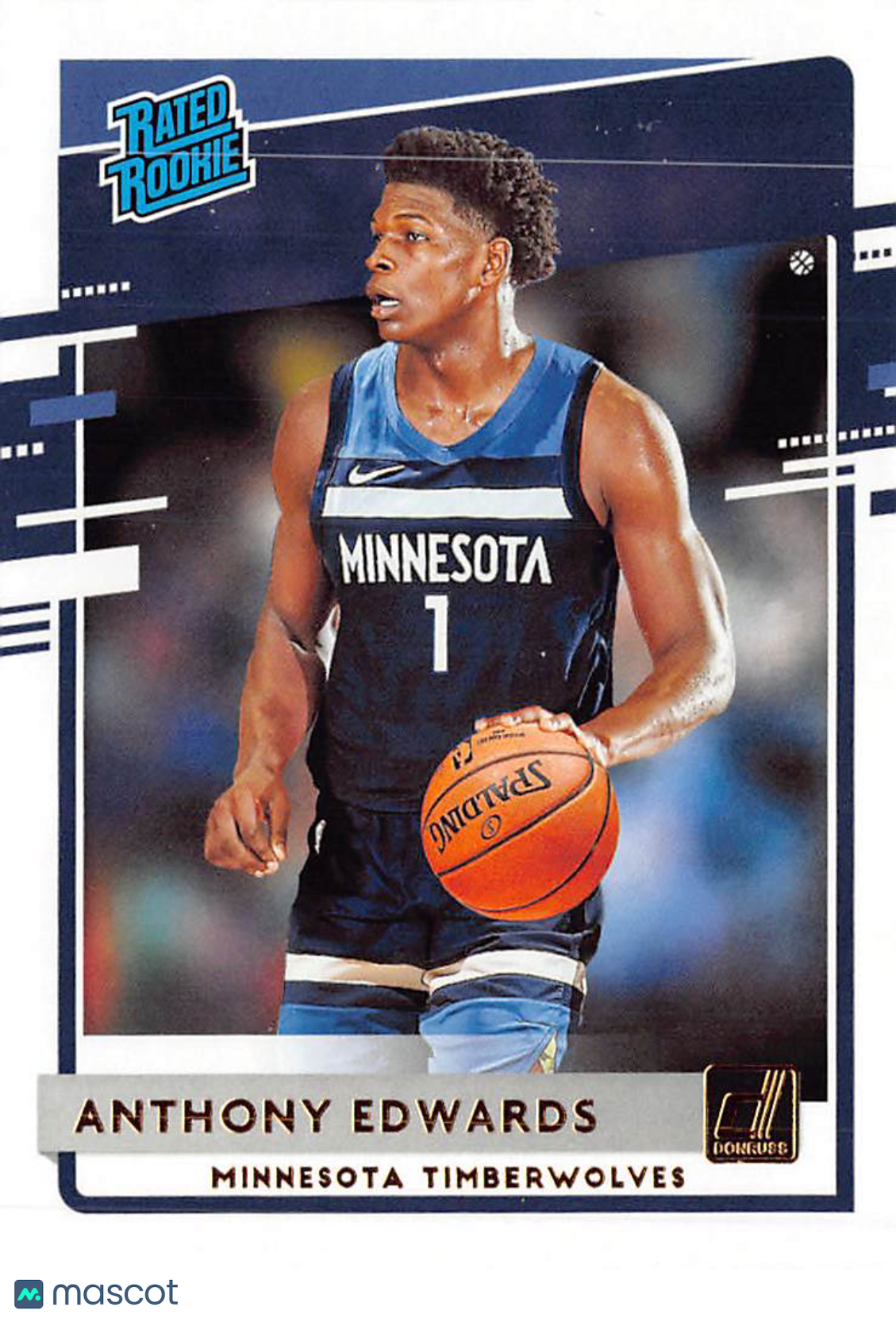 2020-21 Panini Donruss Anthony Edwards Rated Rookie #201 Minnesota Timberwolves