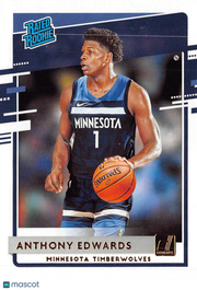 2020-21 Panini Donruss Anthony Edwards Rated Rookie #201 Minnesota Timberwolves