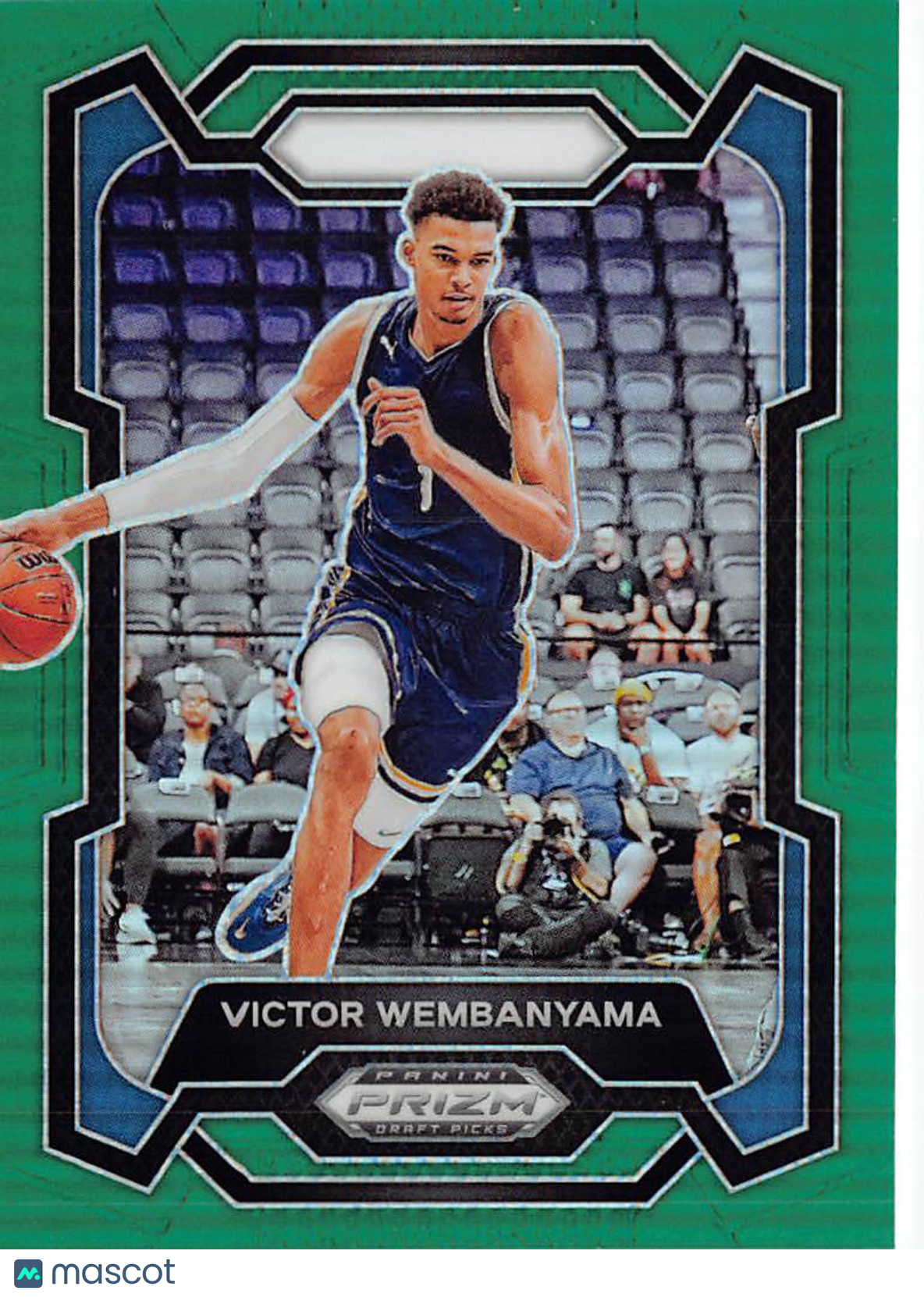 2022 Panini Prizm Draft Picks Victor Wembanyama Green Rookie #99 Metropolitans
