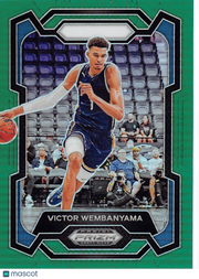 2022 Panini Prizm Draft Picks Victor Wembanyama Green Rookie #99 Metropolitans