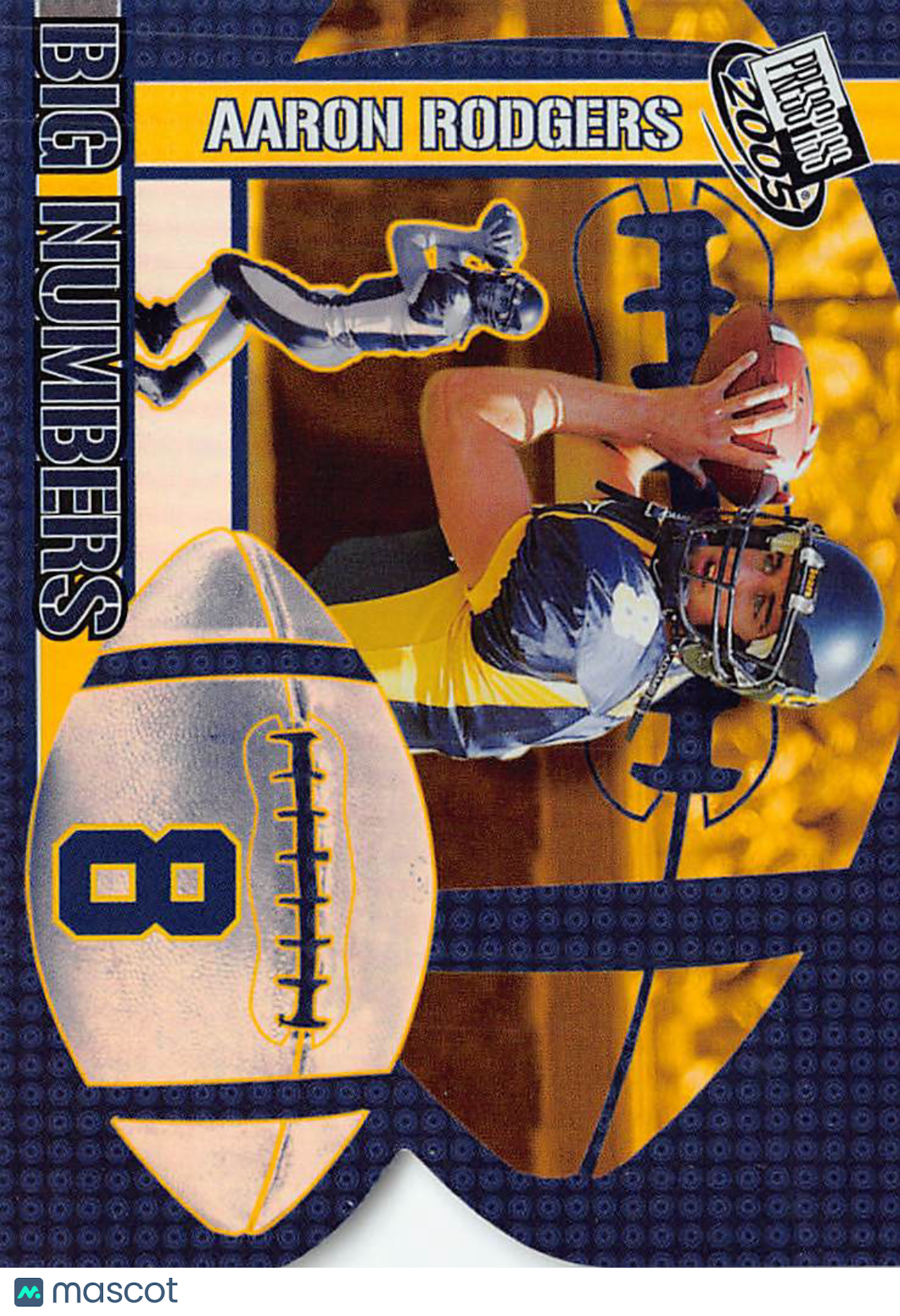 2005 Press Pass Big Numbers Aaron Rodgers Die-Cut Rookie #BN 25/25 Golden Bears