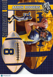 2005 Press Pass Big Numbers Aaron Rodgers Die-Cut Rookie #BN 25/25 Golden Bears