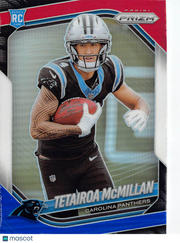2025 Panini Prizm Tetairoa McMillan Red White and Blue Rookie RC #311 Panthers