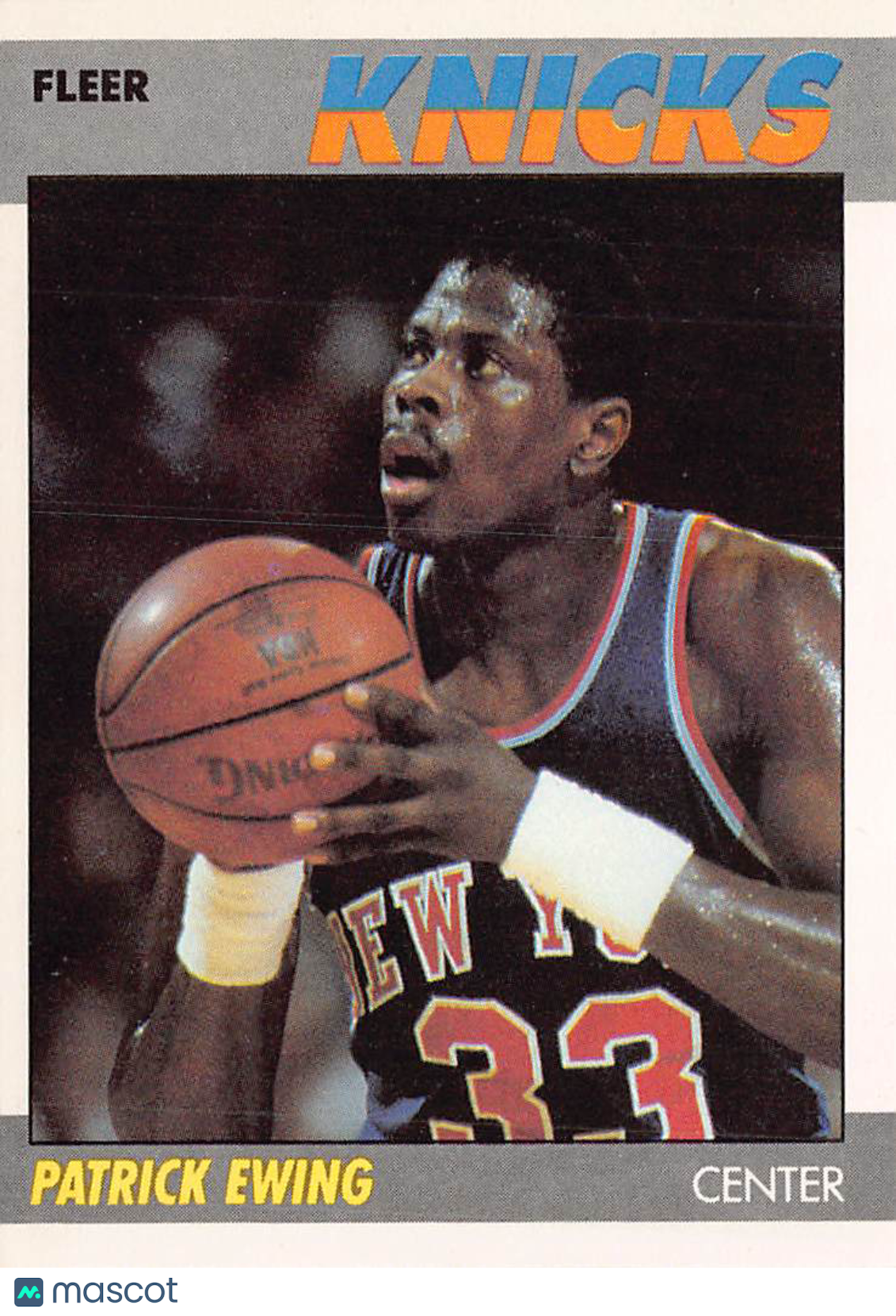 1987-88 Fleer Patrick Ewing #37 New York Knicks