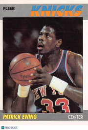 1987-88 Fleer Patrick Ewing #37 New York Knicks