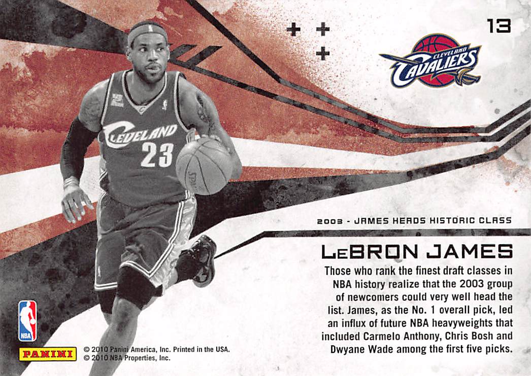 2003 Panini Rookies & Stars Moments in Time LeBron James #13 Cleveland Cavaliers
