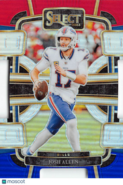2023 Panini Select Josh Allen Red Blue Die-Cut #13 Buffalo Bills