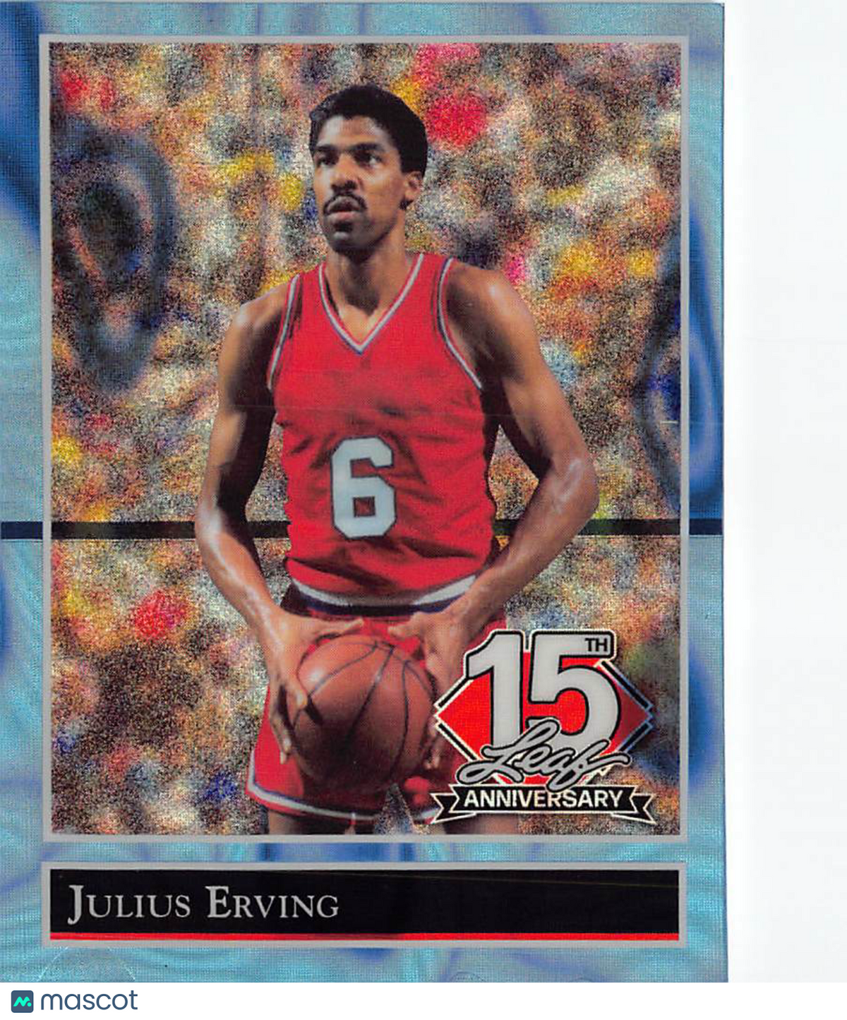 2025 Leaf 15th Anniversary Julius Erving Blue Lava /5 #92B-87 Philadelphia 76ers