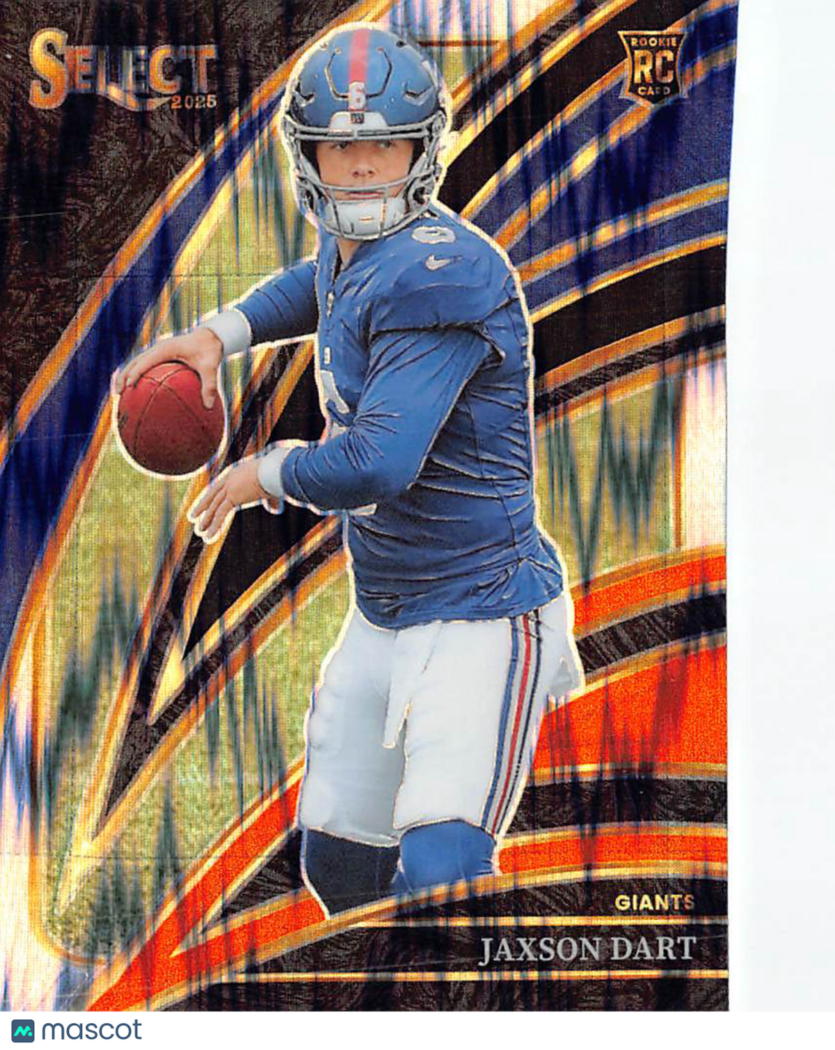 2026 Panini Select Jaxson Dart Black and Orange Shock Rookie RC #293 Giants