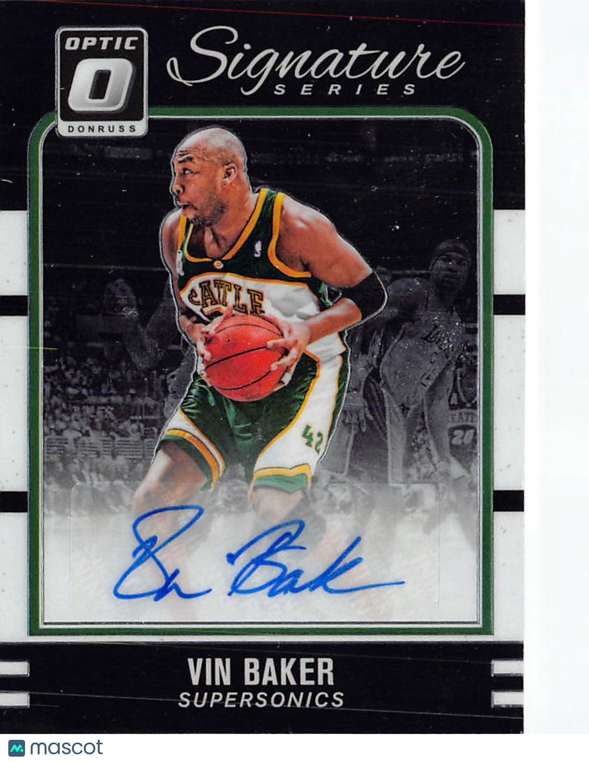 2016-17 Panini Donruss Optic Vin Baker Autograph #28 Seattle SuperSonics