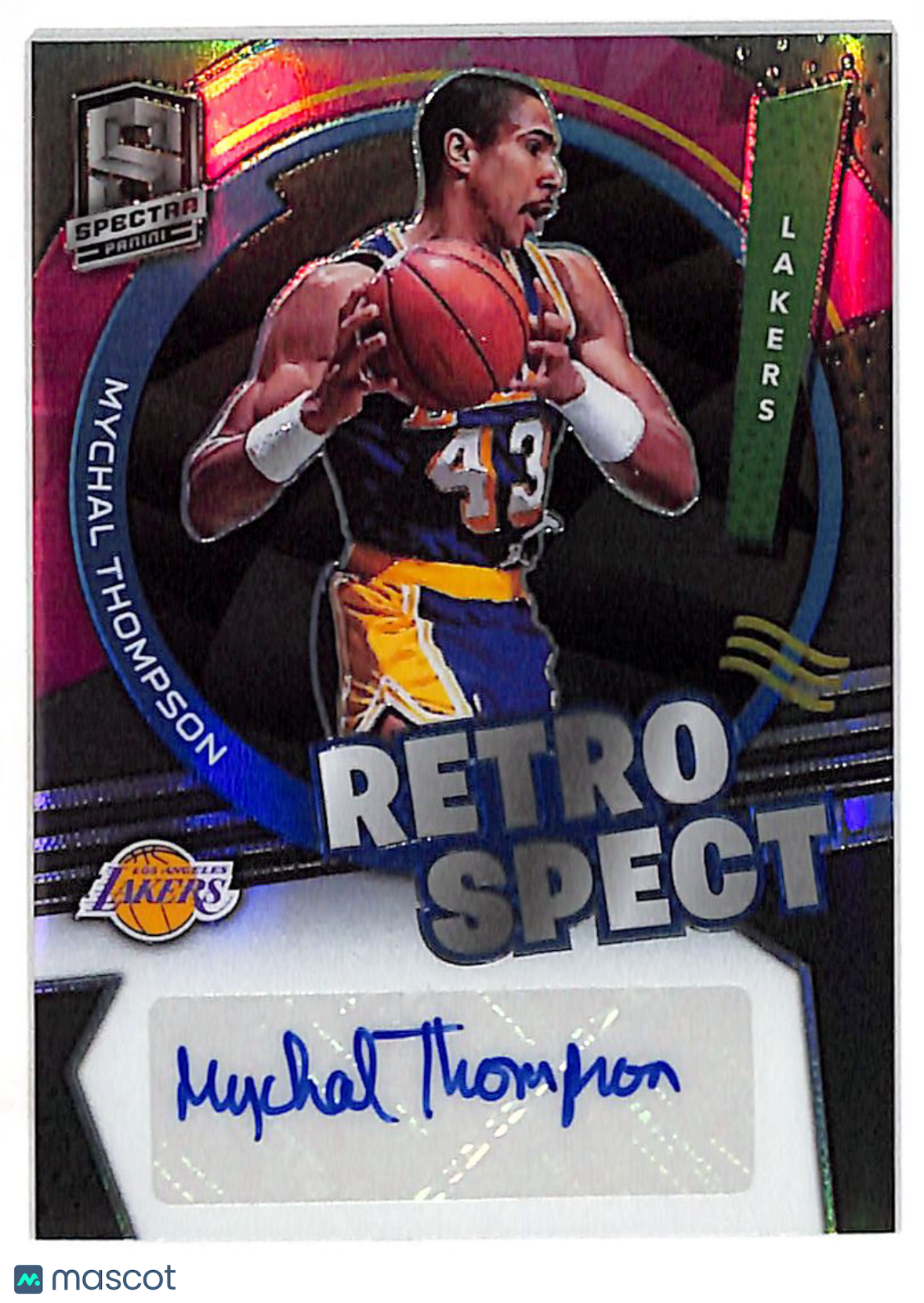 2021-22 Panini Spectra Mychal Thompson Retrospect Auto /99 #RSA-MYT Lakers