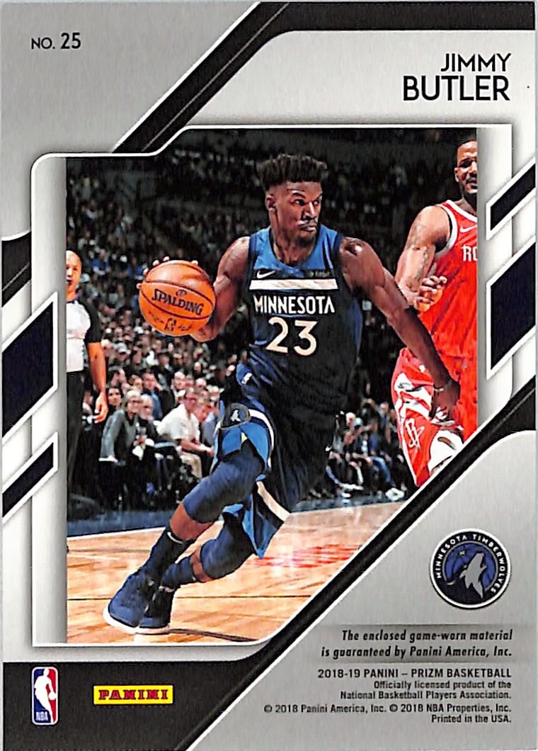 2018-19 Panini Prizm Sensational Swatches Jimmy Butler Patch #25 Timberwolves