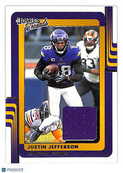 2025 Panini Donruss Justin Jefferson Threads Patch Memorabilia #DTH-JJN Vikings
