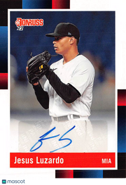 2022 Panini Donruss Jesús Luzardo Autograph #R88S-JL Miami Marlins