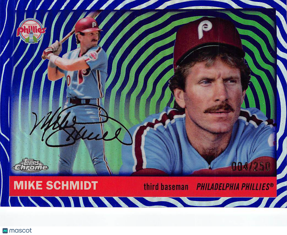 2025 Topps Chrome Mike Schmidt Purple Vibrations Autograph /250 #416 Phillies
