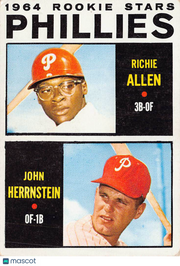 1964 Topps John Herrnstein Richie Allen Rookie #243 Philadelphia Phillies