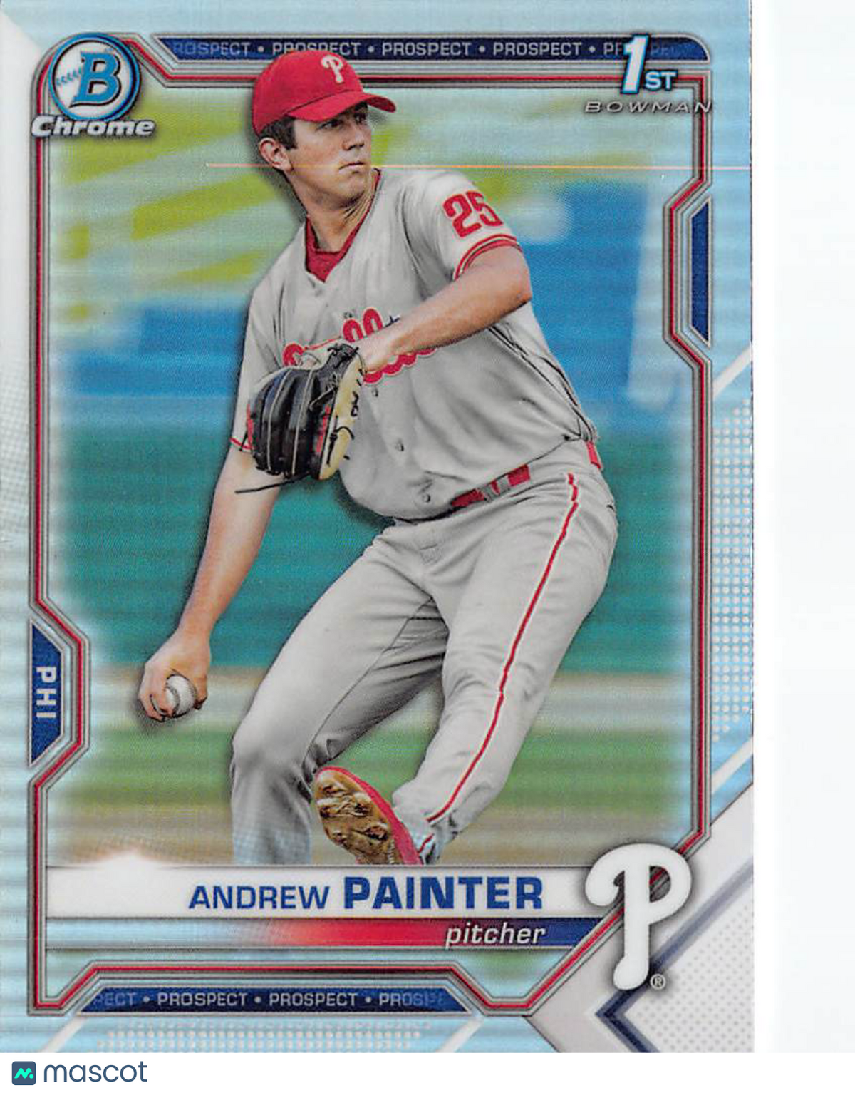 2021 Bowman Draft Chrome Andrew Painter Refractor Rookie #BDC-10 Phillies