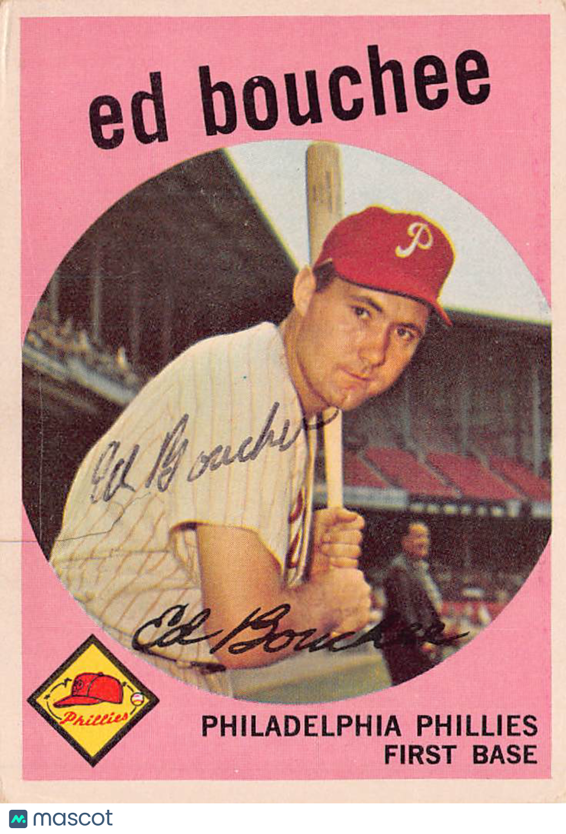1959 Topps Ed Bouchee #39 Philadelphia Phillies