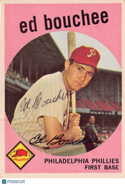 1959 Topps Ed Bouchee #39 Philadelphia Phillies