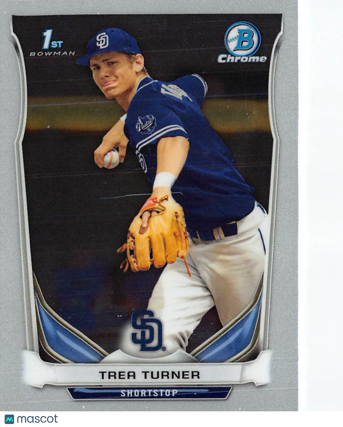 2014 Bowman Chrome Draft Picks & Prospects Trea Turner Rookie #CDP10 Padres