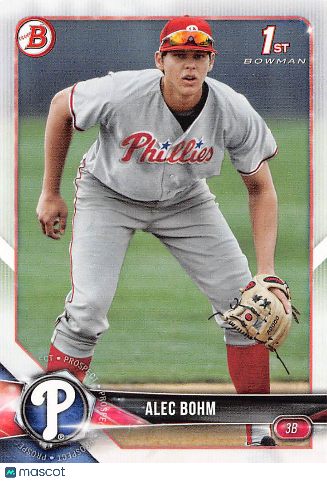 2018 Bowman Draft Alec Bohm Rookie #BD-25 Philadelphia Phillies