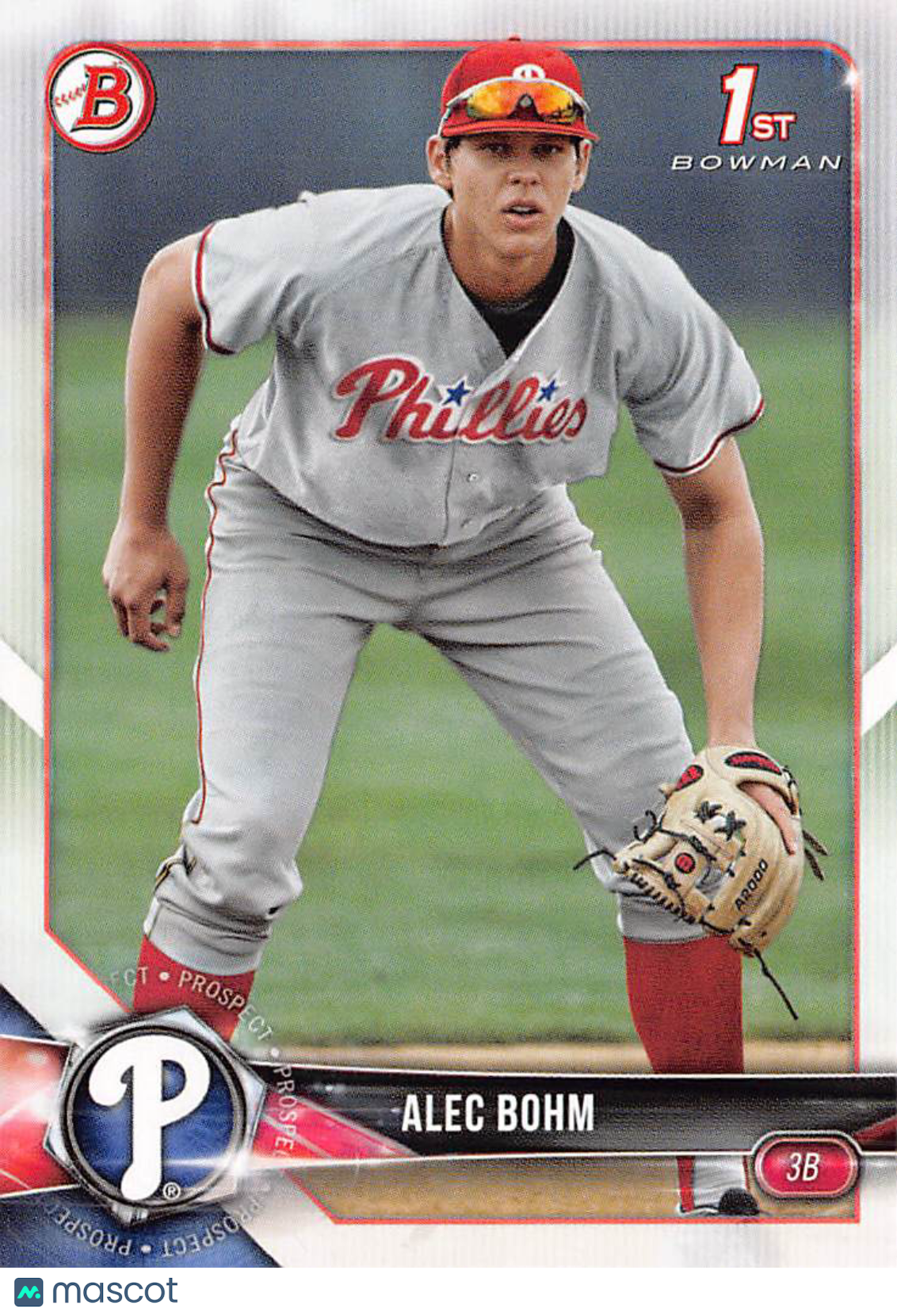 2018 Bowman Draft Alec Bohm Rookie #BD-25 Philadelphia Phillies