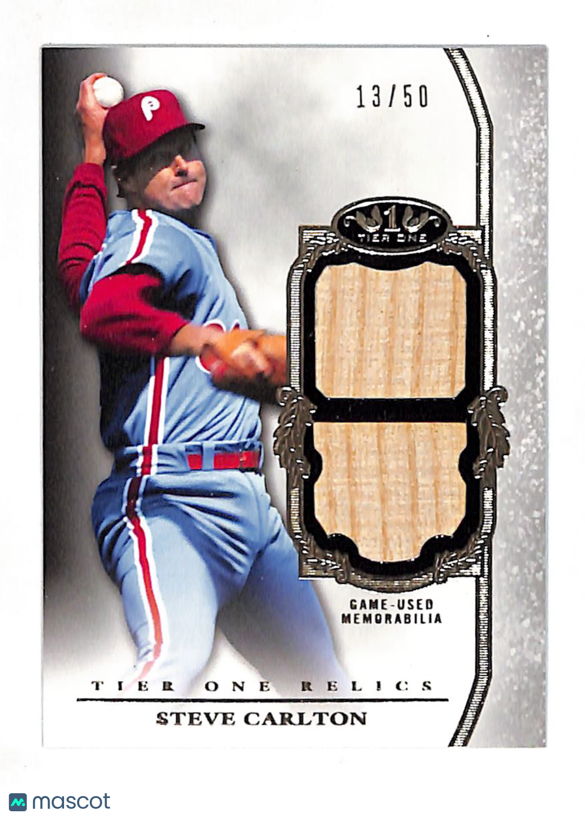 2013 Topps Tier One Steve Carlton Relics /50 #TODR-SCR Philadelphia Phillies