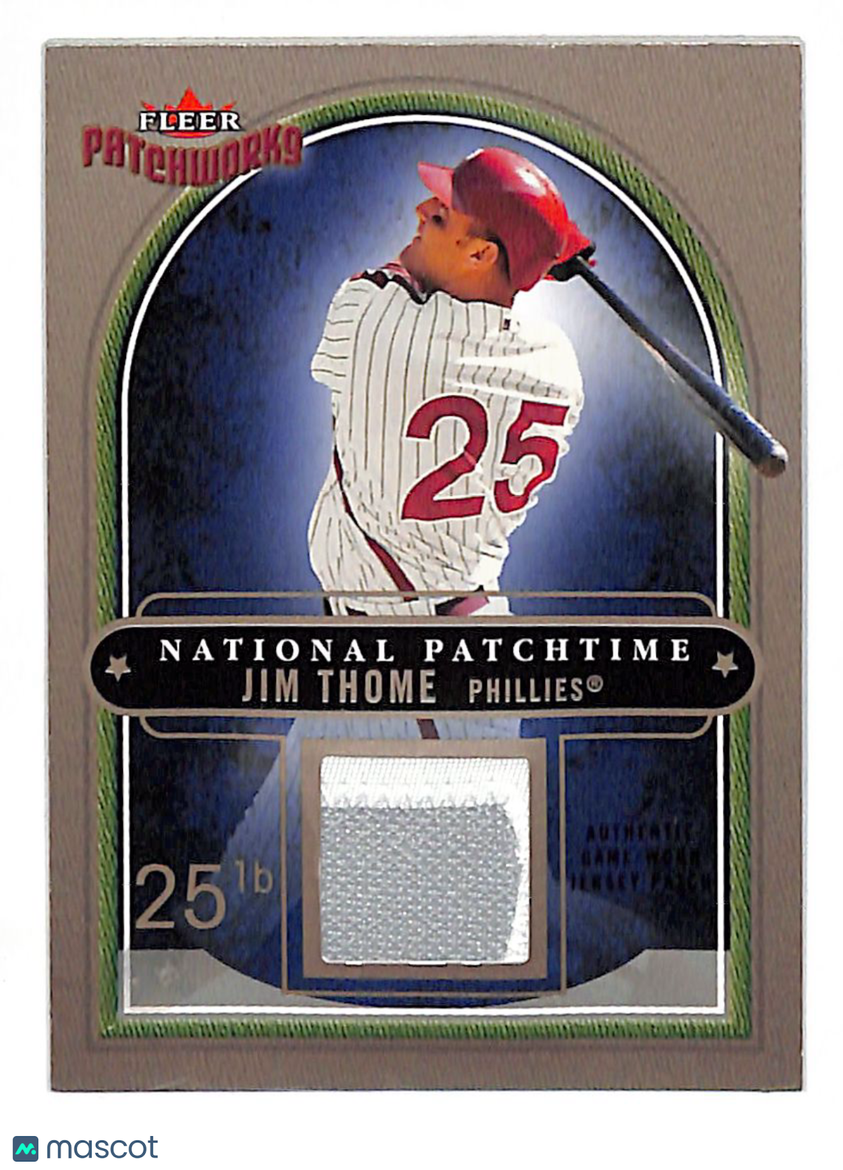 2004 Fleer Patchworks Jim Thome National Patchtime /100 #NP/JT Phillies