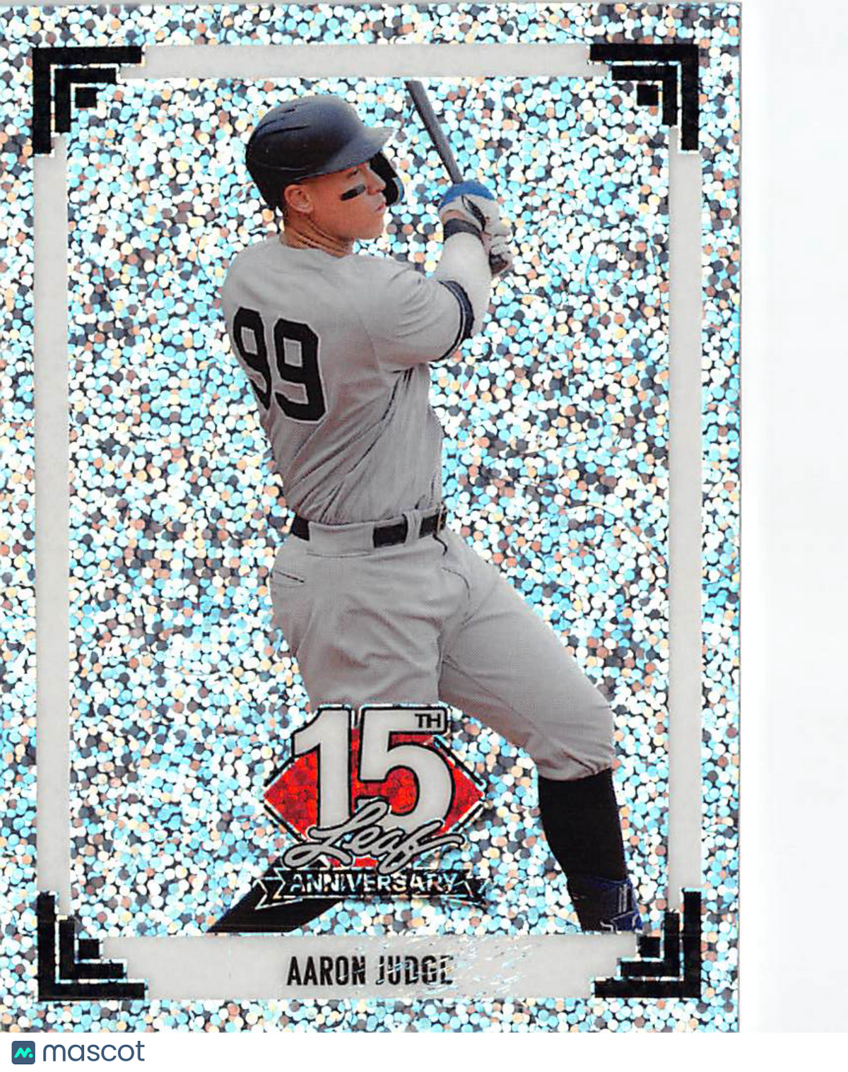 2025 Leaf 15th Anniversary Aaron Judge Silver Sparkle /15 #91B-1 Yankees