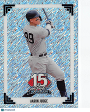 2025 Leaf 15th Anniversary Aaron Judge Silver Shimmer /15 #91B-1 Yankees