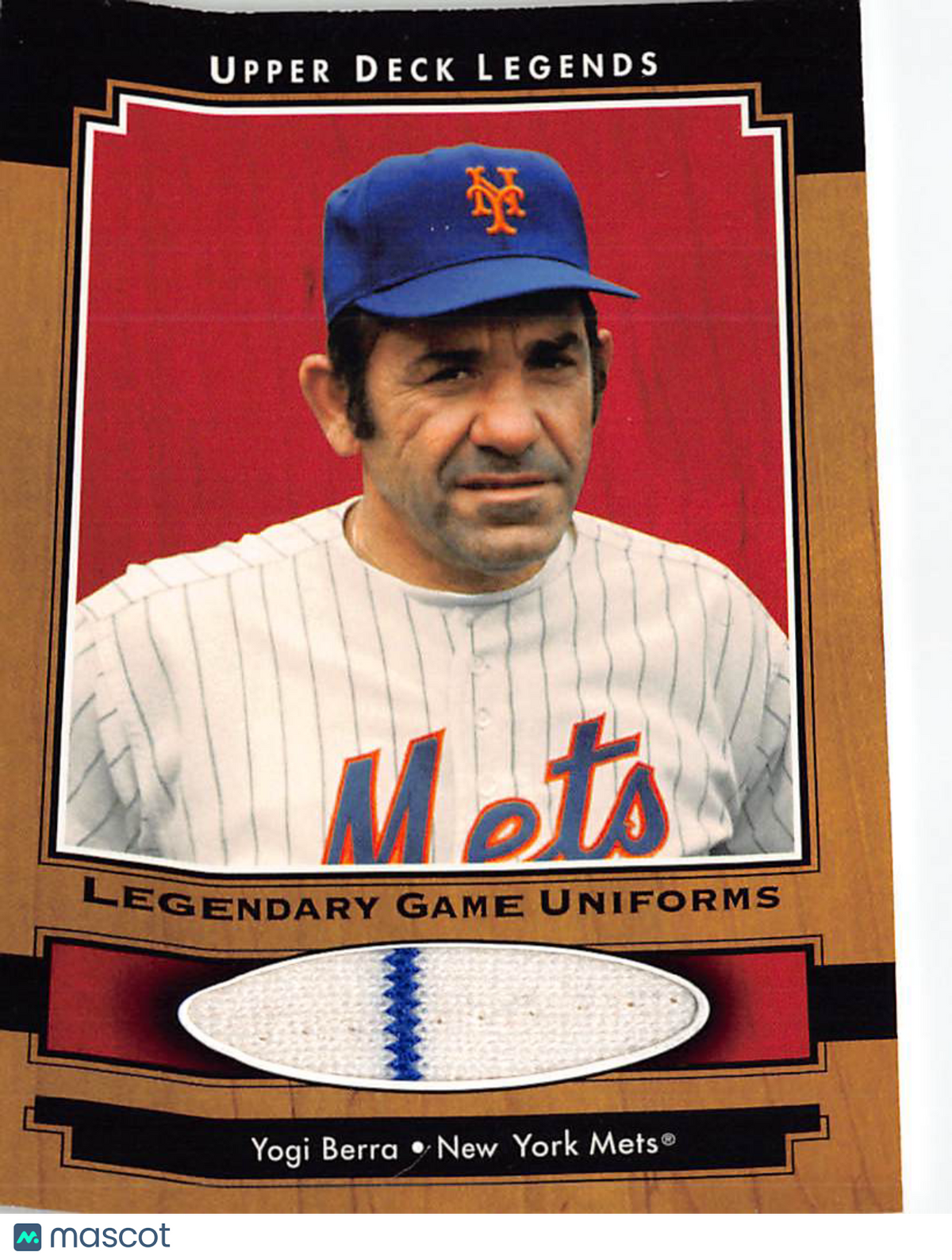 2001 Upper Deck Legends Yogi Berra Patch Memorabilia #J-YB New York Mets