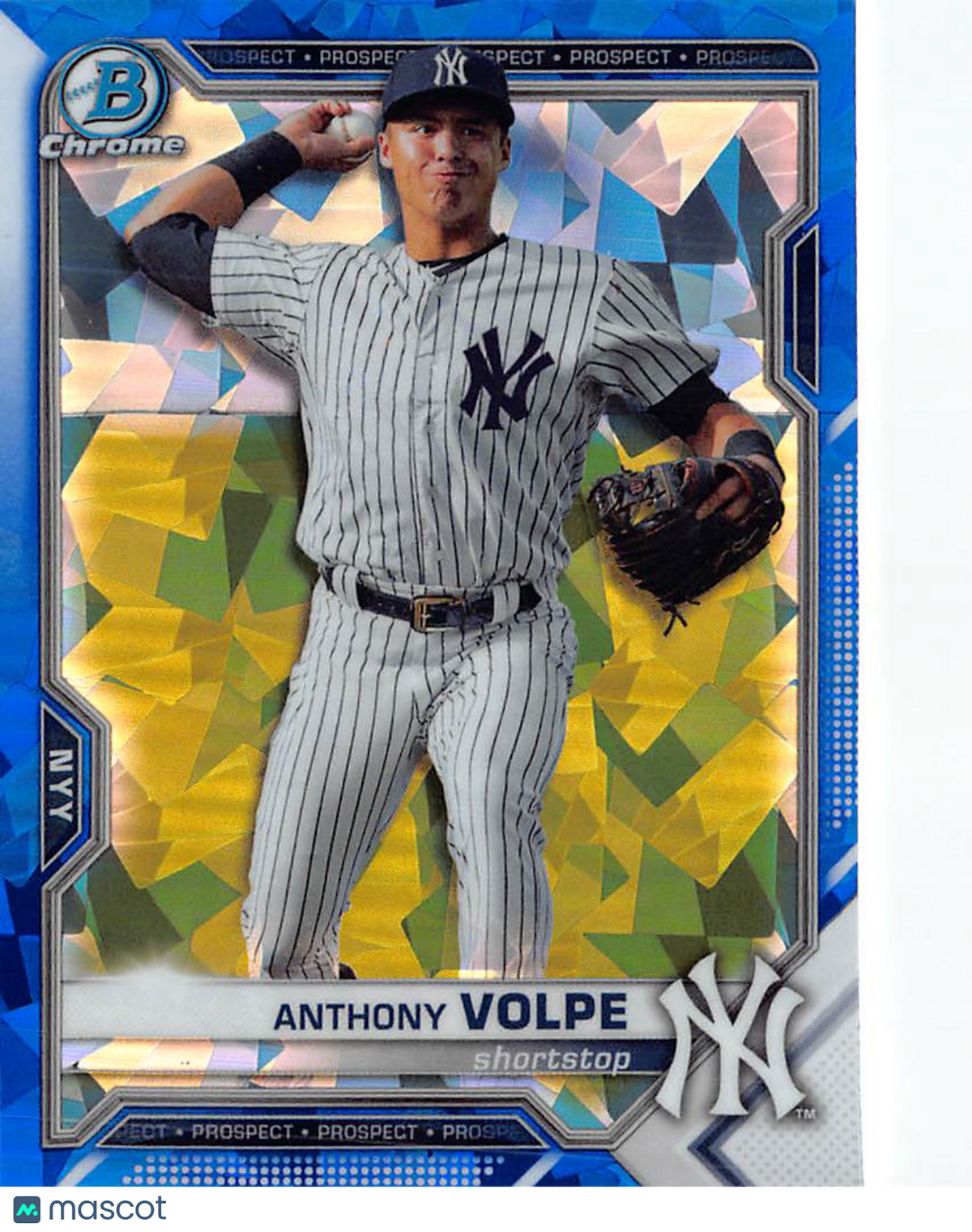 2021 Bowman Chrome Anthony Volpe Blue Sapphire #BCP-85 New York Yankees