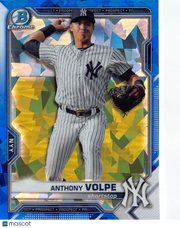 2021 Bowman Chrome Anthony Volpe Blue Sapphire #BCP-85 New York Yankees