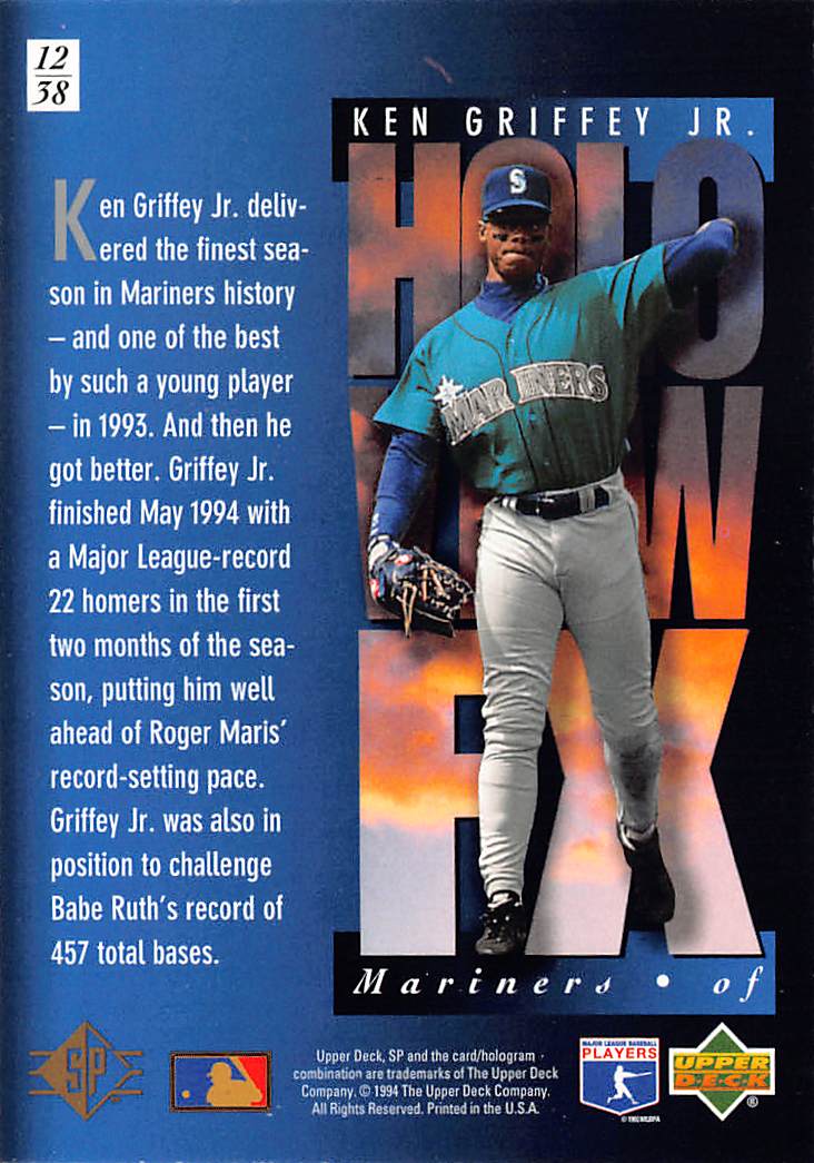1994 SP Holoview FX Ken Griffey Jr. #12 Seattle Mariners