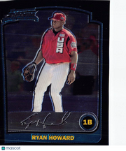 2003 Bowman Chrome Draft Picks & Prospects Ryan Howard Rookie #BDP138 Phillies