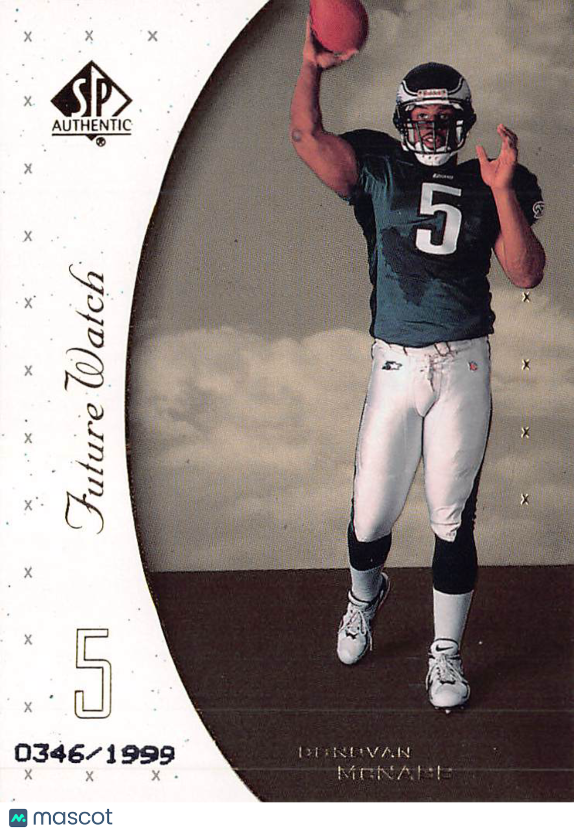 1999 Upper Deck Authentic Donovan McNabb Future Watch Rookie 0346/1999 95 Eagles