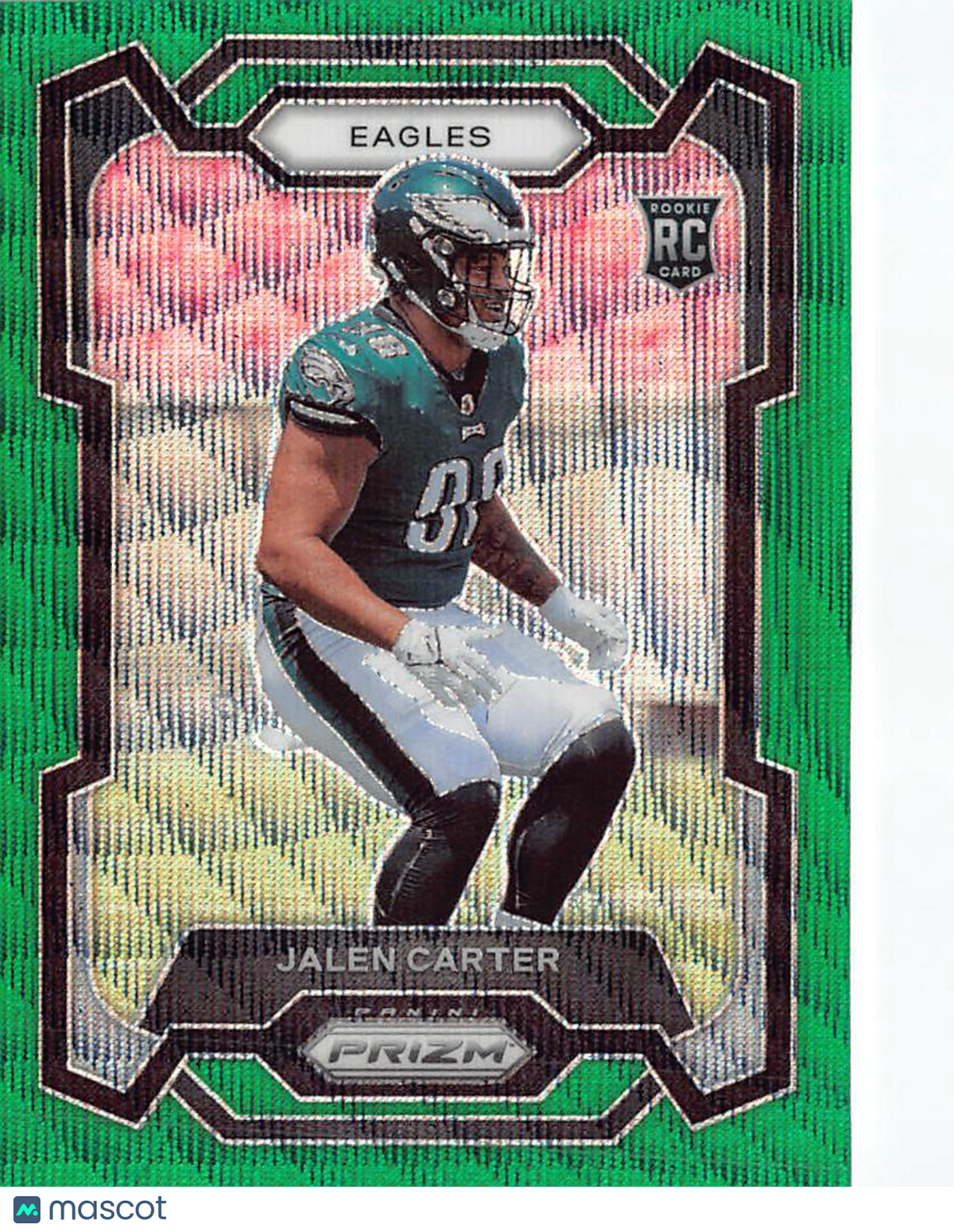 2023 Panini Prizm Football Jalen Carter Green Wave Rookie RC #381 Eagles