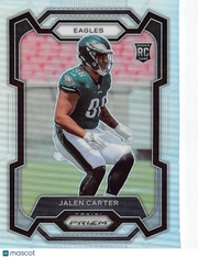 2023 Panini Prizm Football Jalen Carter Silver Rookie RC #381 Eagles