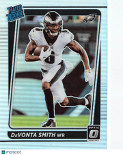 2021 Panini Donruss Optic DeVonta Smith Holo Rookie #205 Philadelphia Eagles