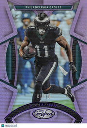 2023 Panini Certified Football A.J. Brown Purple /10 #45 Philadelphia Eagles