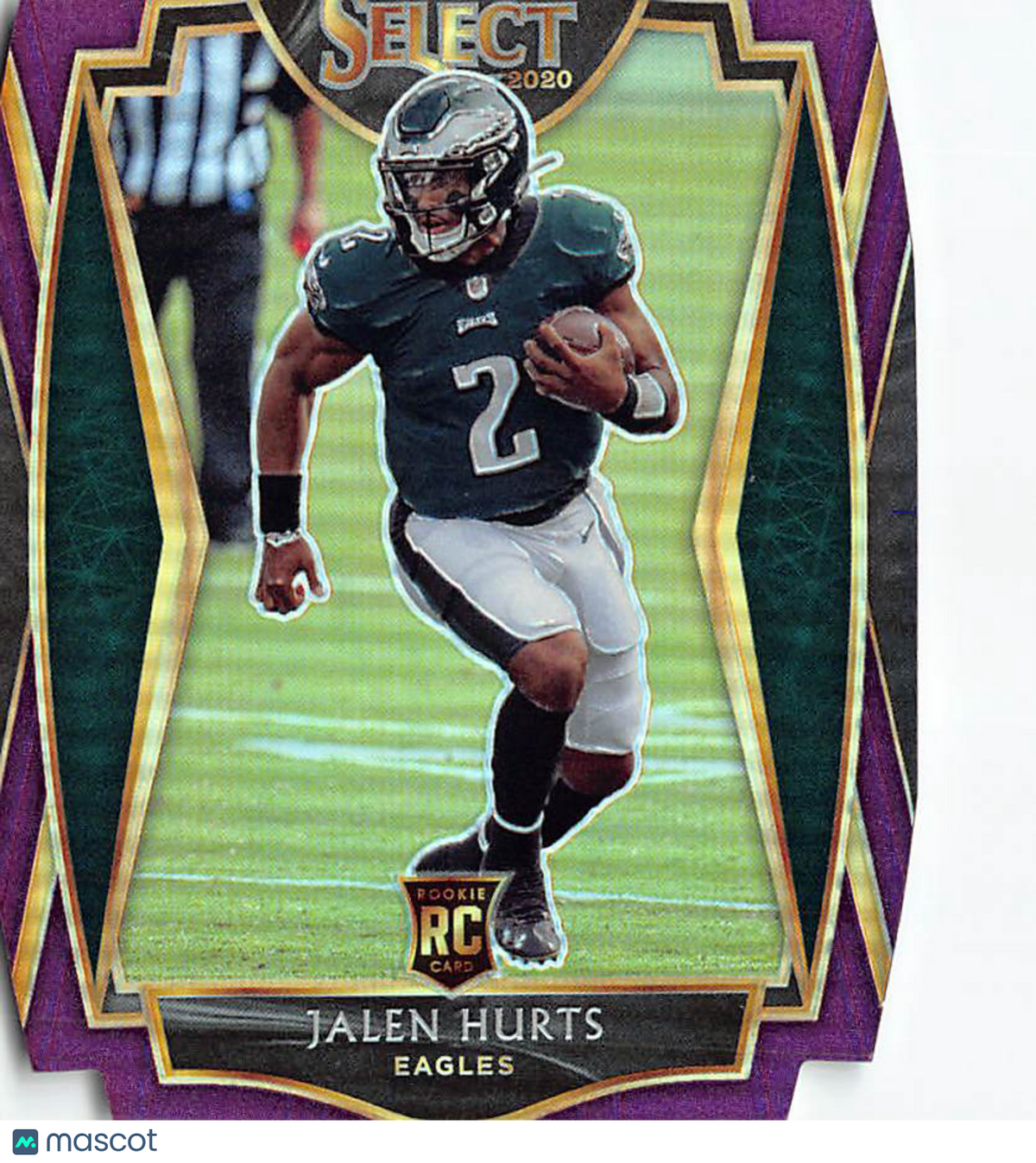 2021 Panini Select Jalen Hurts Purple Prizm Die-Cut Rookie RC #150 Eagles