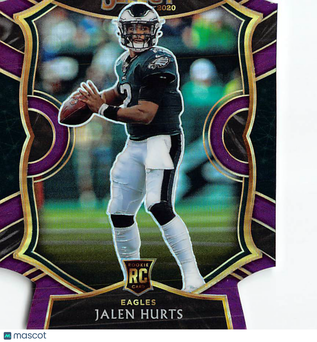2021 Panini Select Jalen Hurts Purple Prizm Die-Cut Rookie RC Eagles