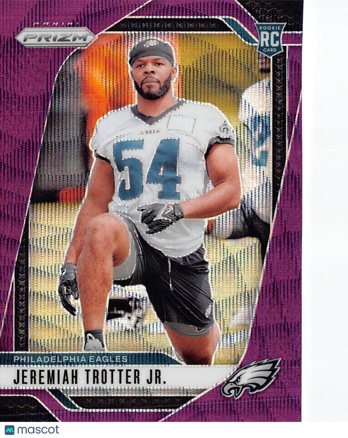 2024 Panini Prizm Football Jeremiah Trotter Jr. Purple Wave /99 RC #349 Eagles