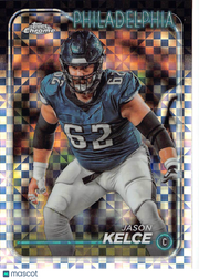 2024 Topps Chrome Jason Kelce X-Fractor #160 Philadelphia Eagles