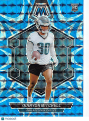 2024 Panini Mosaic Quinyon Mitchell Blue Reactive Rookie RC #322 Eagles