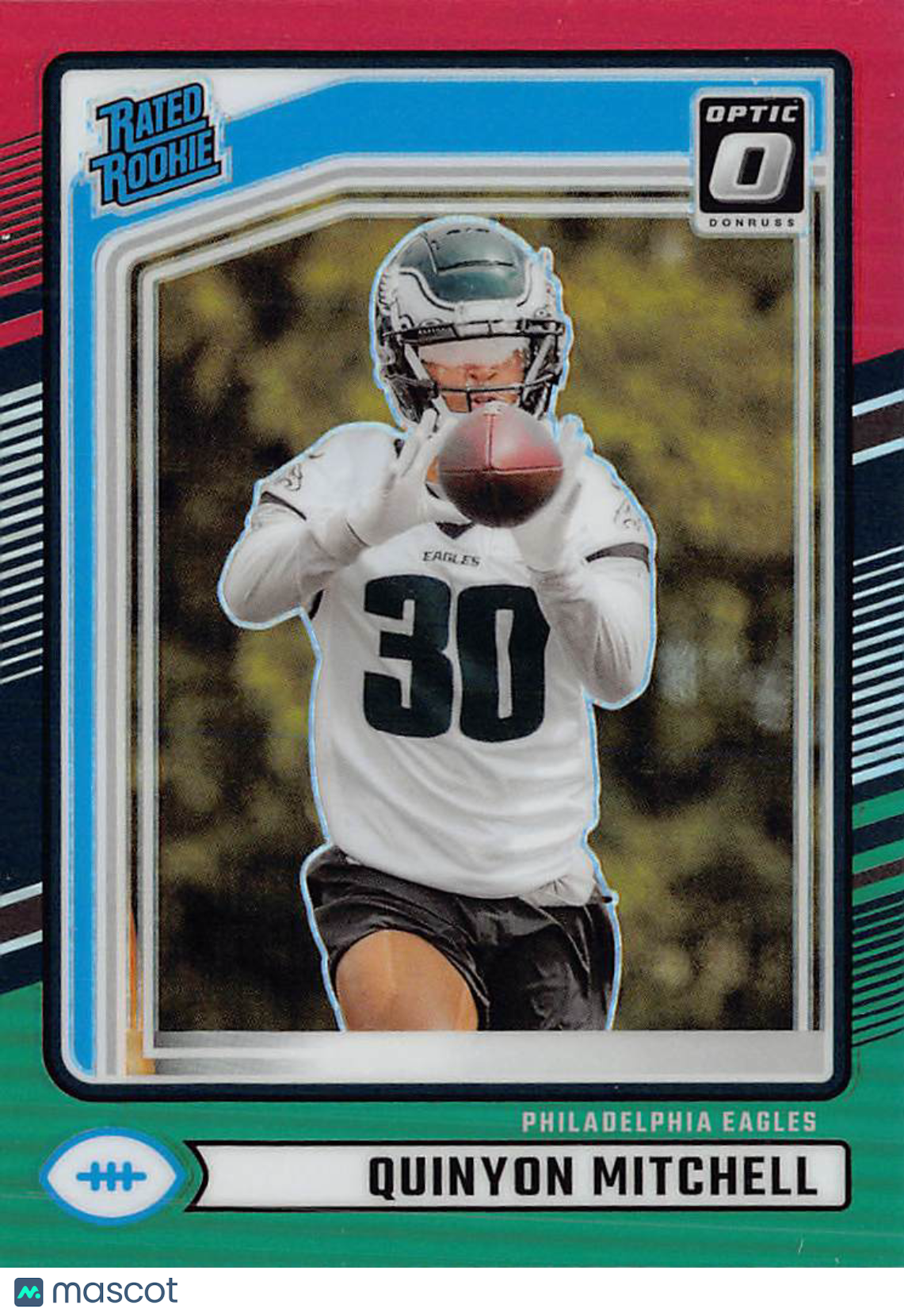 2024 Panini Donruss Optic Quinyon Mitchell Red and Green Rookie #361 Eagles
